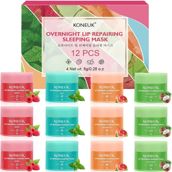lip mask Other - Overnight Lip Repairing Mask Set - Pink, Orange, Green